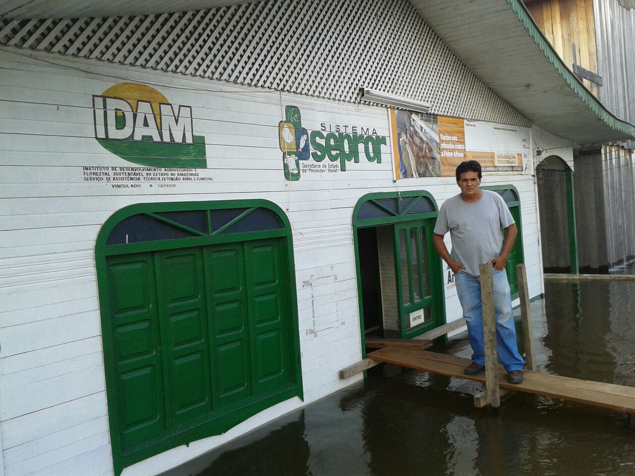 Unidade do IDAM alagada - Fotos; Unloc/Anamã