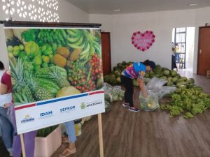 Imagem da notícia - Em Itapiranga, Idam acompanha a entrega de cinco toneladas de alimentos adquiridos pelo PAA